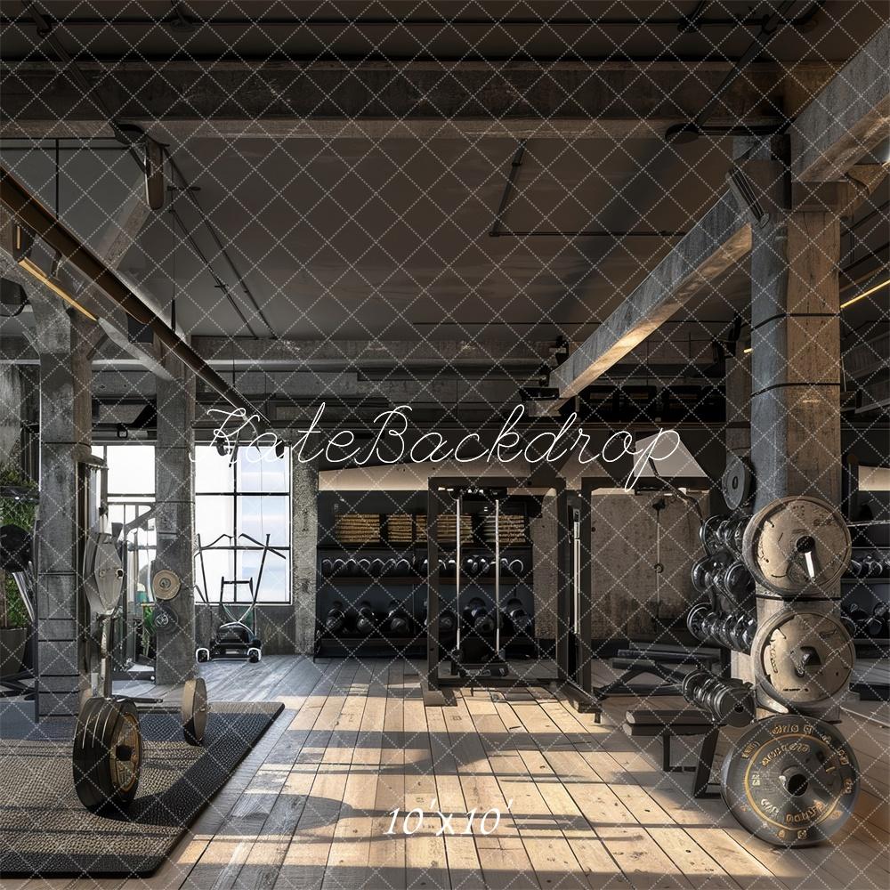 Kate Industrial Gym Fitness Interior Backdrop Designed by Lidia Redekopp