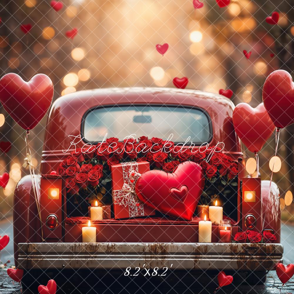 Kate Valentine's Day Car Heart Balloons Backdrop Designed by Emetselch