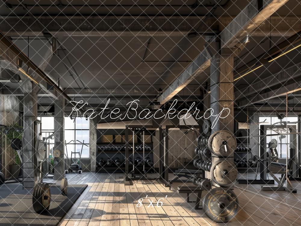 Kate Industrial Gym Fitness Interior Backdrop Designed by Lidia Redekopp