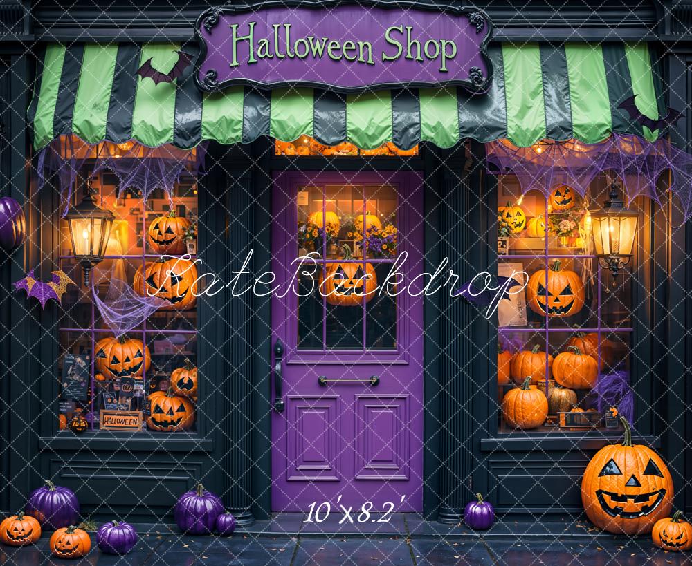 Kate Halloween Shop Pumpkin Lanterns Backdrop Designed by Emetselch