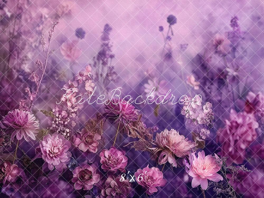 Kate Fine Art Purple Floral Backdrop Designed by Kerry Anderson