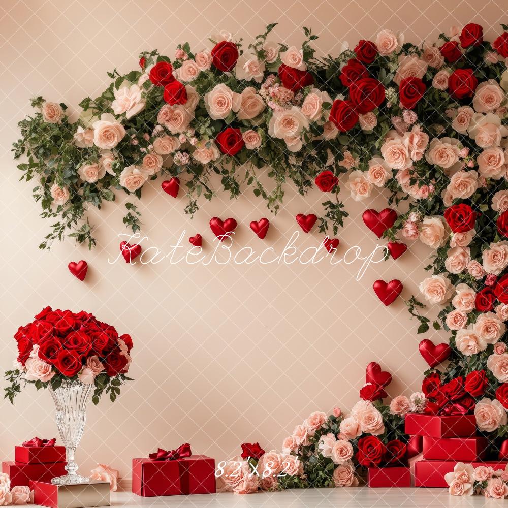 Kate Valentine Roses Heart Gift Backdrop Designed by Patty Roberts