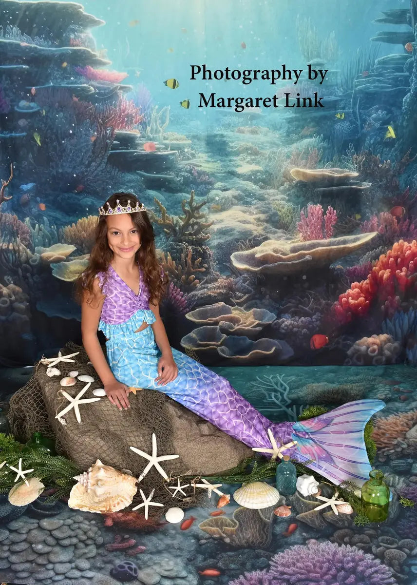 Kate Summer Underwater Ocean Scene Backdrop Designed by Mandy Ringe Photography