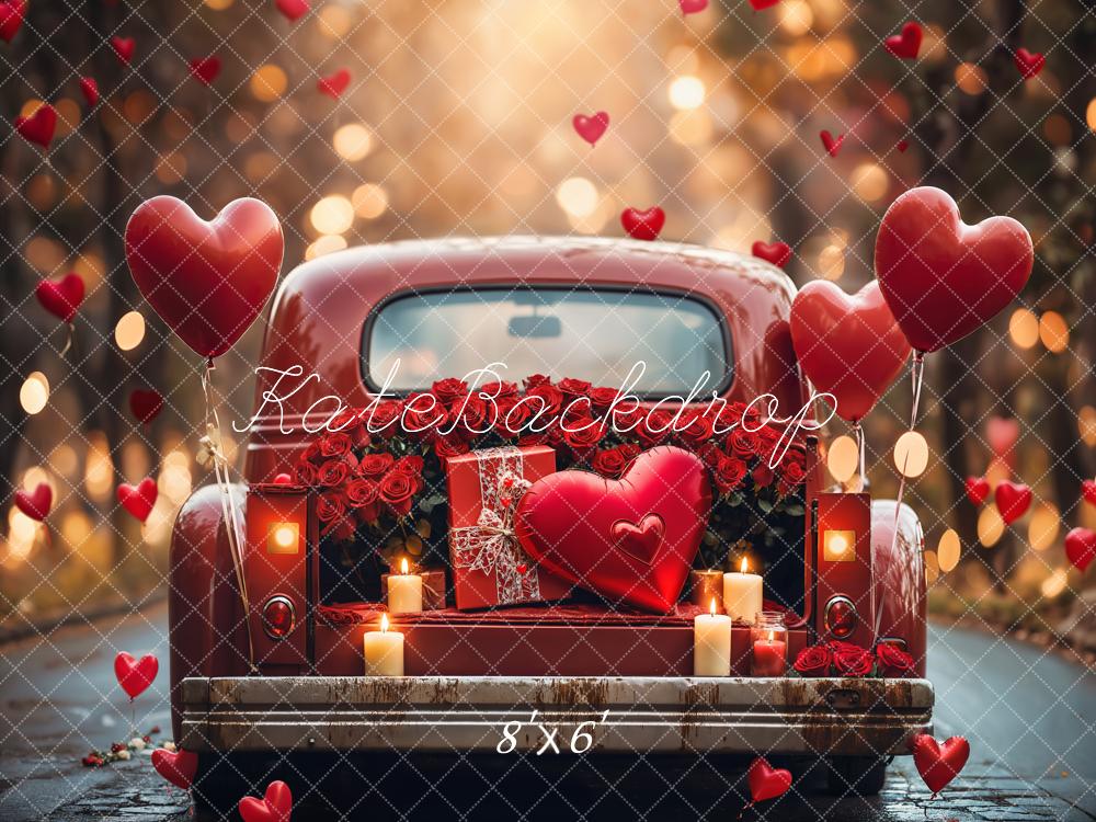 Kate Valentine's Day Car Heart Balloons Backdrop Designed by Emetselch