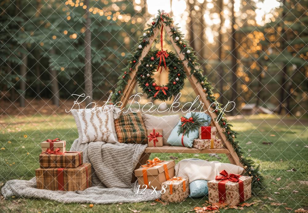 Kate Christmas Gifts Outdoor Gifts Pillow Backdrop Designed by Emetselch