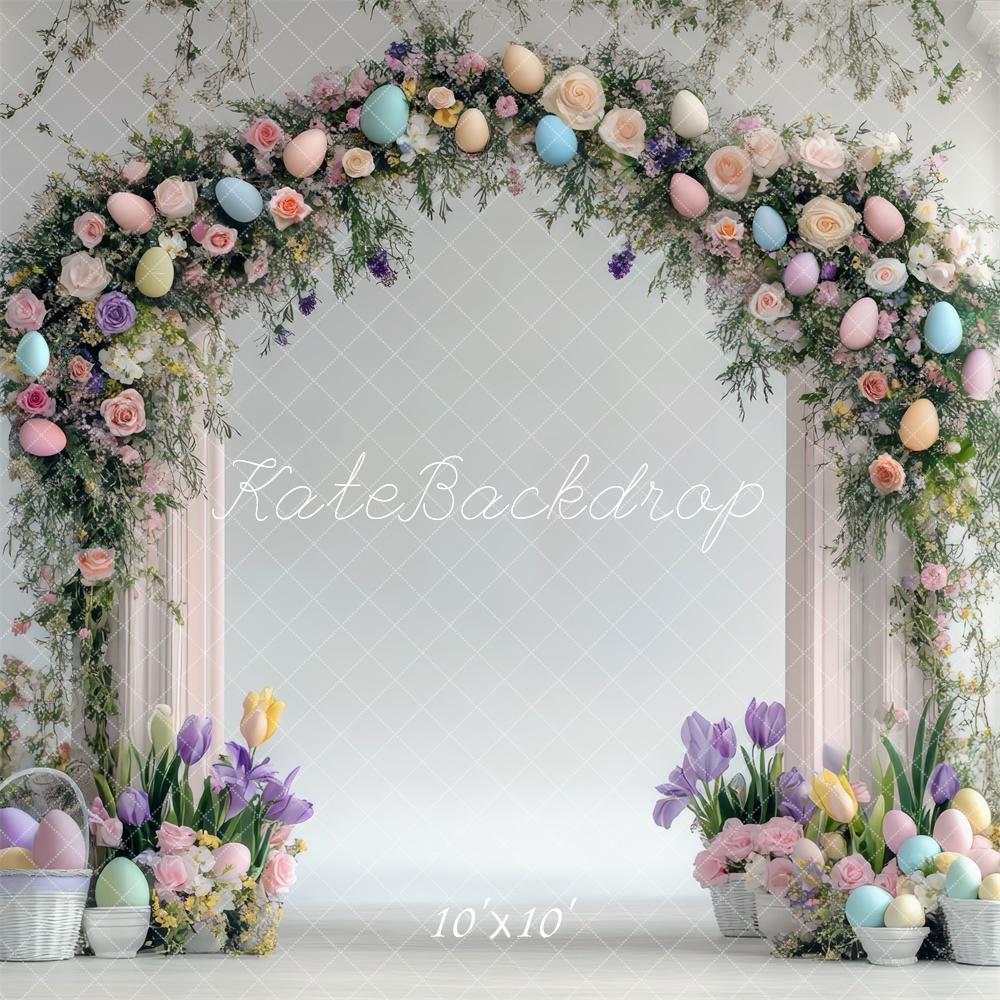 Kate Easter Bunny Egg Flower Arch Backdrop Designed by Mini MakeBelieve