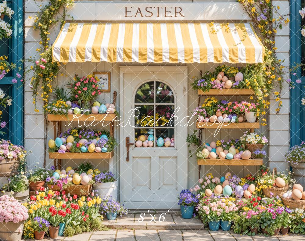 Kate Easter Floral Eggs Door Shop Backdrop Designed by Emetselch