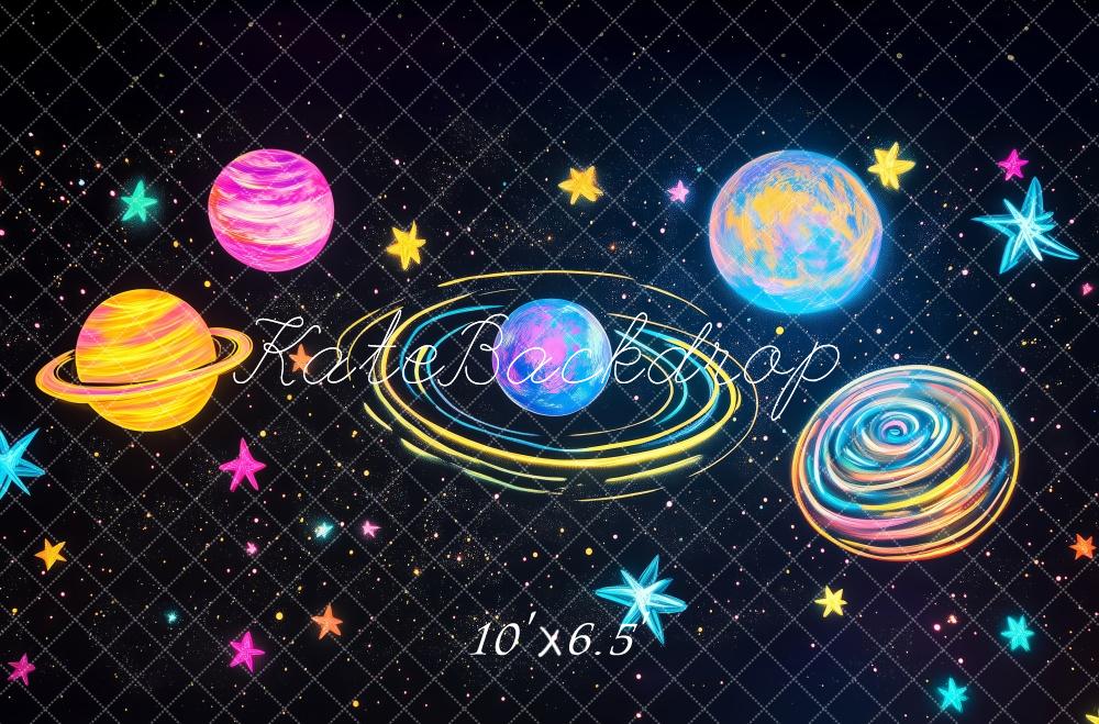 Kate Colorful Outer Space Planets Backdrop Designed by Patty Roberts