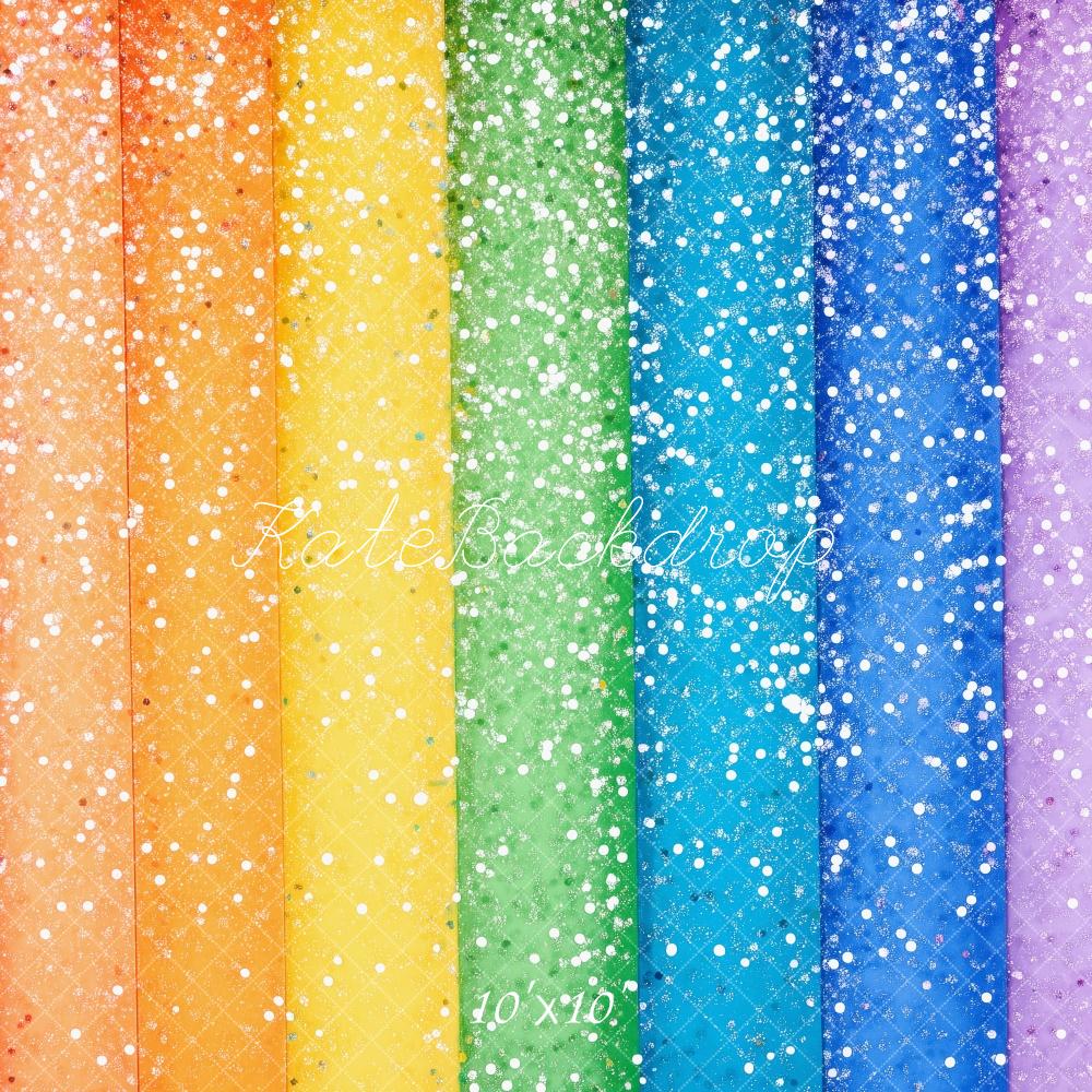 Kate Rainbow Glitter Gradient Backdrop Designed by Patty Roberts