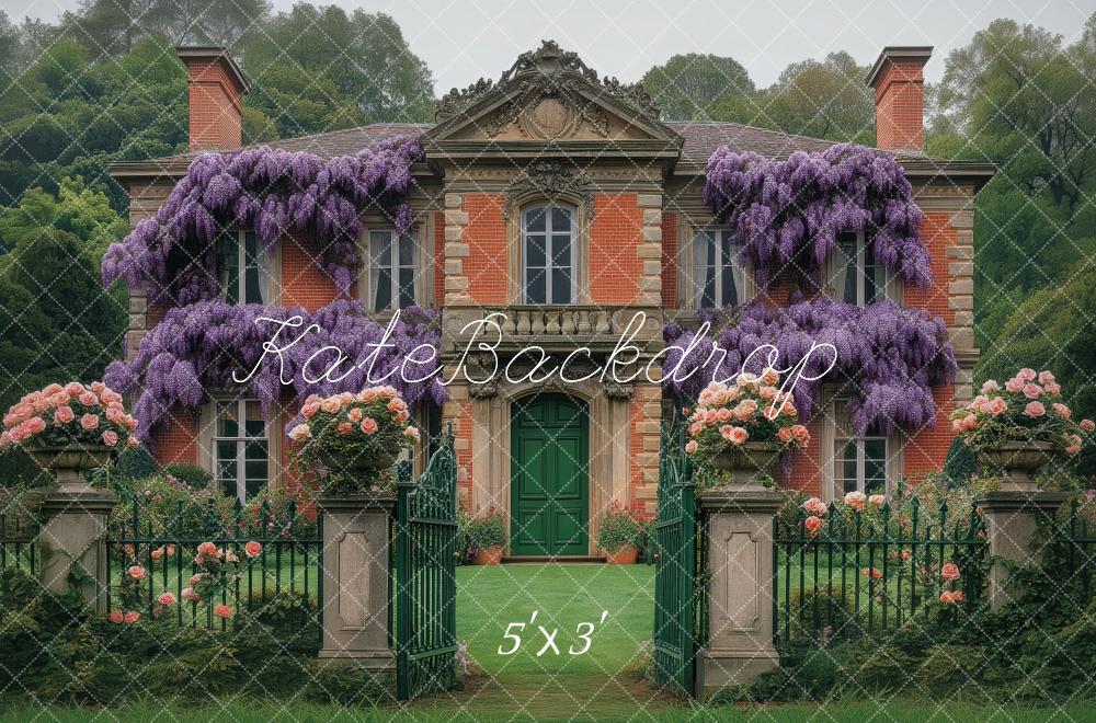 Kate Wisteria Floral Mansion Estate Backdrop Designed by Mini MakeBelieve