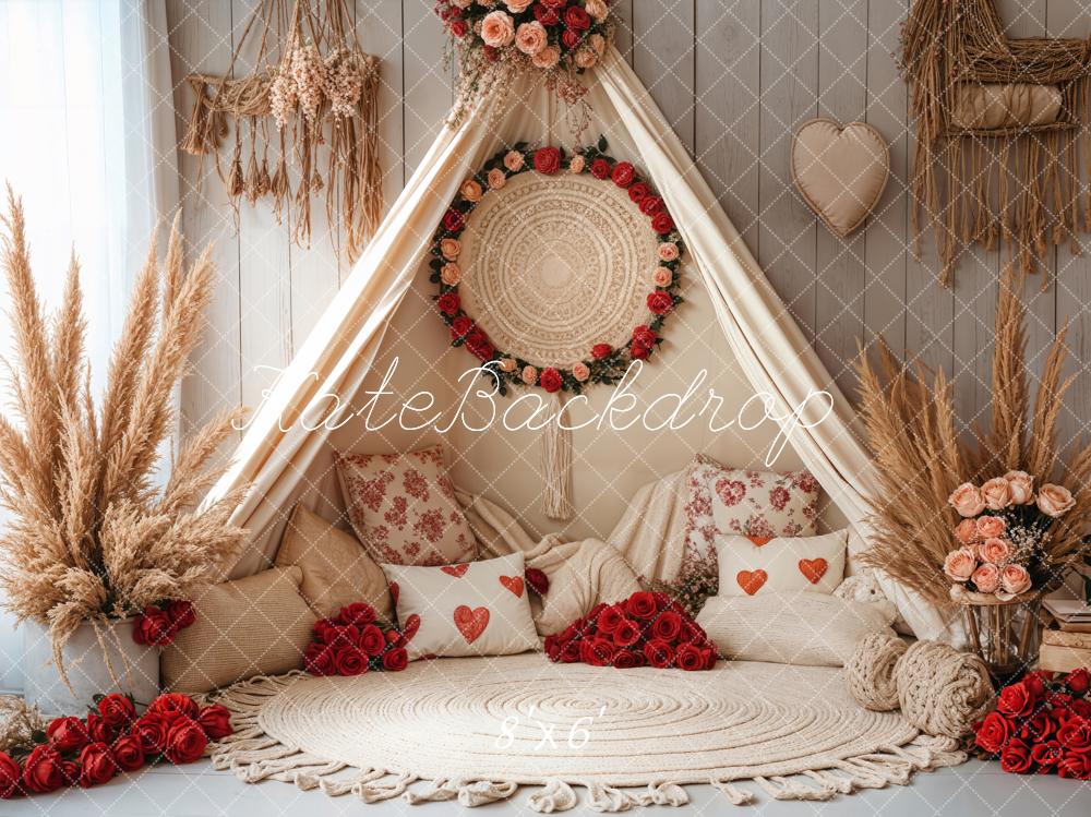 Kate Spring Boho Romantic Floral Tent Backdrop Designed by Emetselch