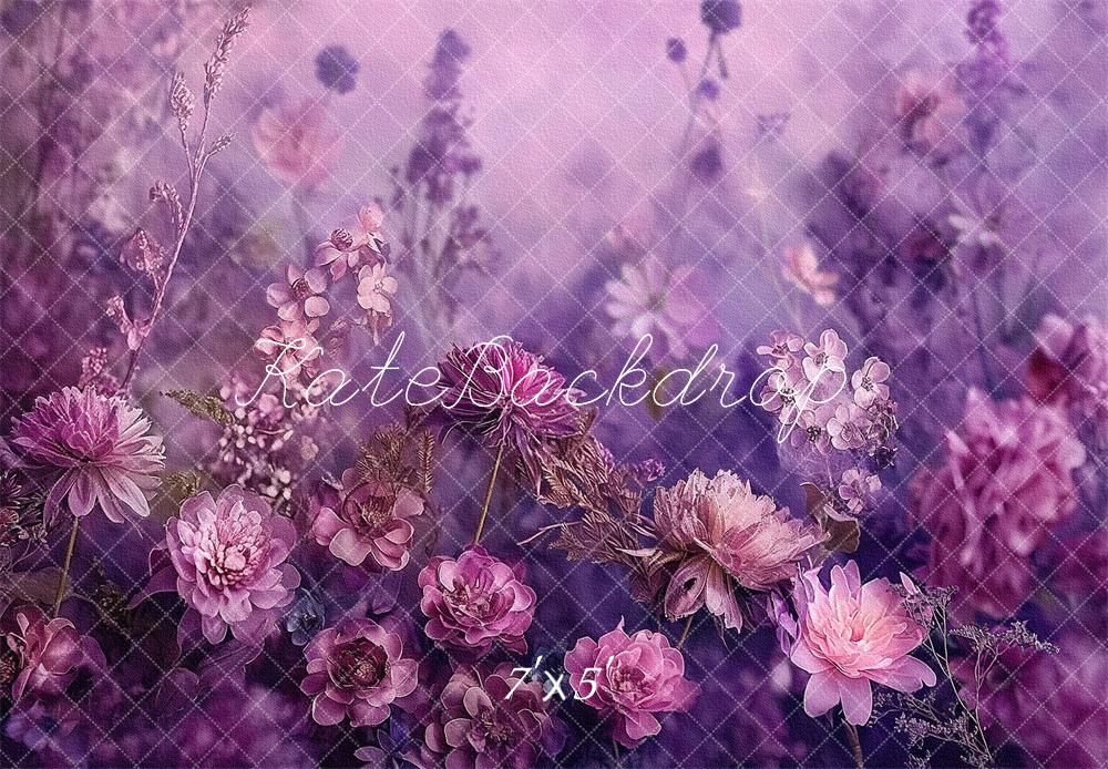 Kate Fine Art Purple Floral Backdrop Designed by Kerry Anderson