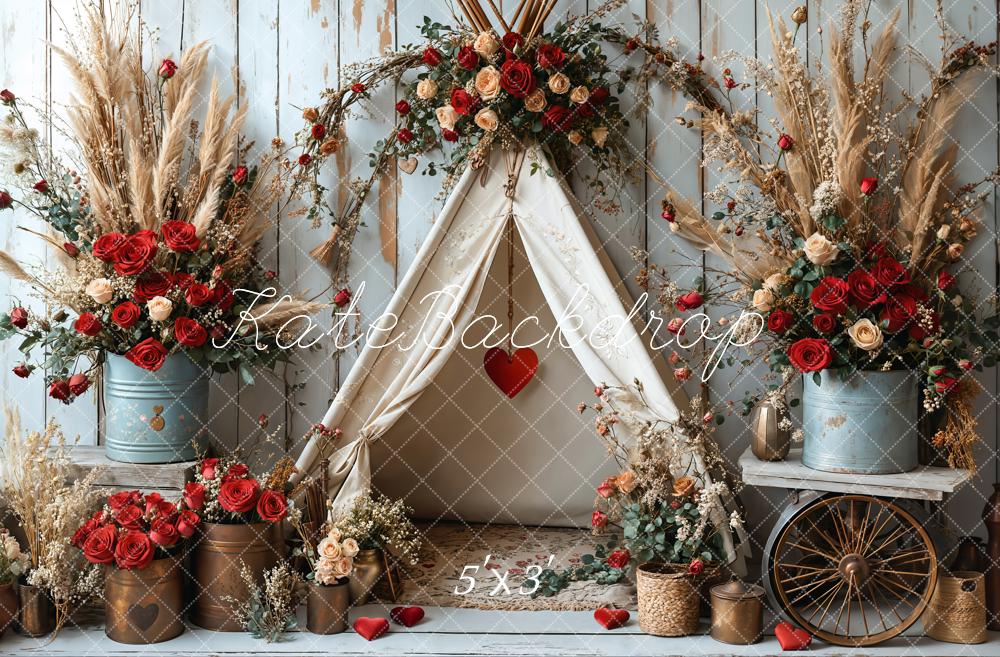 Kate Valentine Bohemian Rose Tent Backdrop Designed by Emetselch