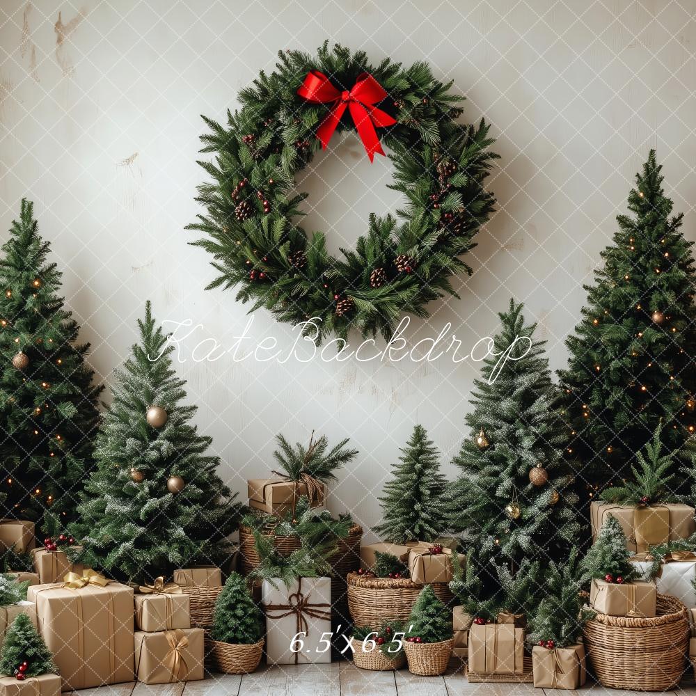 Kate Christmas Trees Wreath Basket Backdrop Designed by Patty Roberts