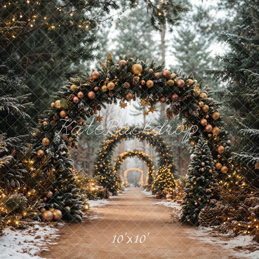 TEST Kate Christmas Tree Archway Forest Backdrop Designed by Emetselch