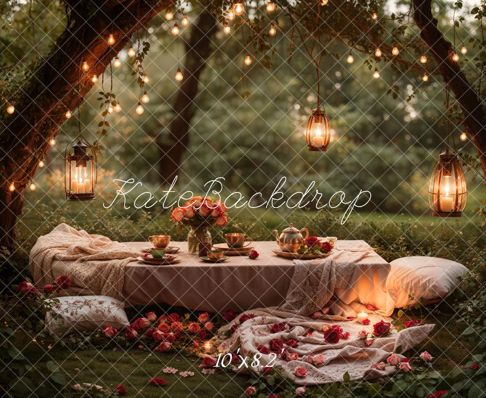 Kate Spring Romantic Garden Picnic Backdrop Designed by Emetselch