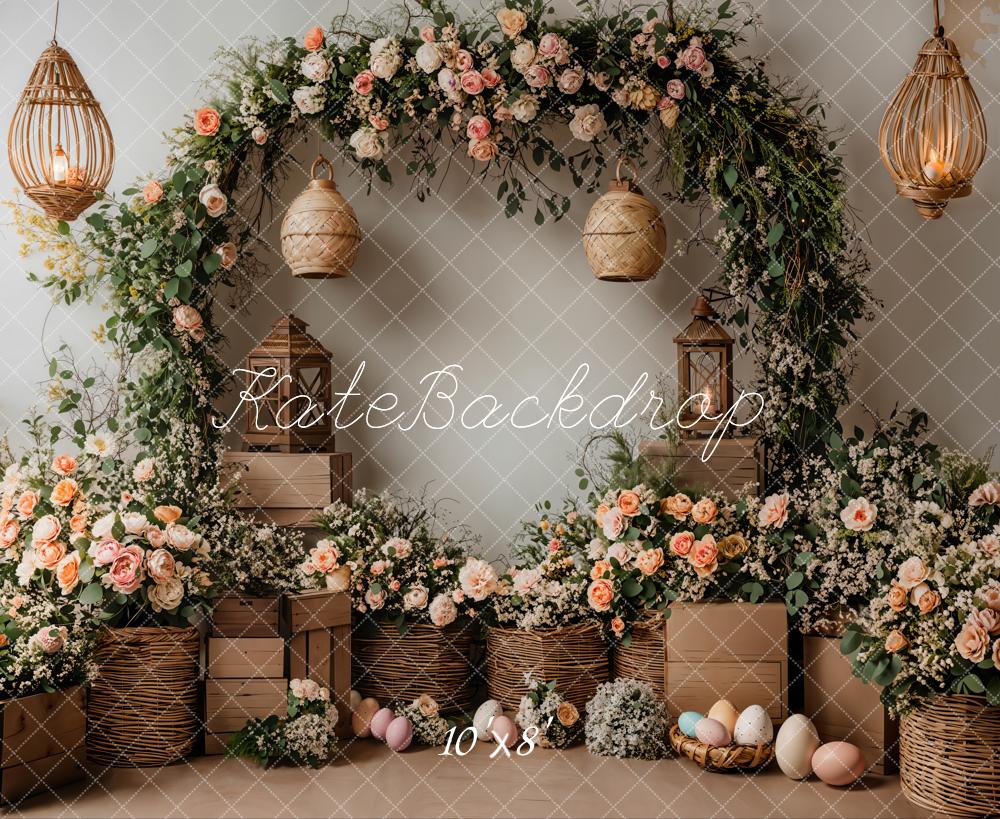 Kate Spring Flower Arch Easter Rustic Backdrop Designed by Emetselch