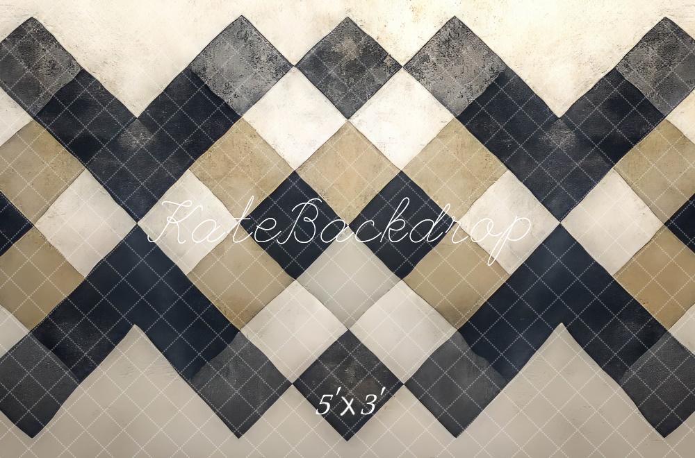 Kate Vintage Checkered Floor Backdrop Designed by Mini MakeBelieve