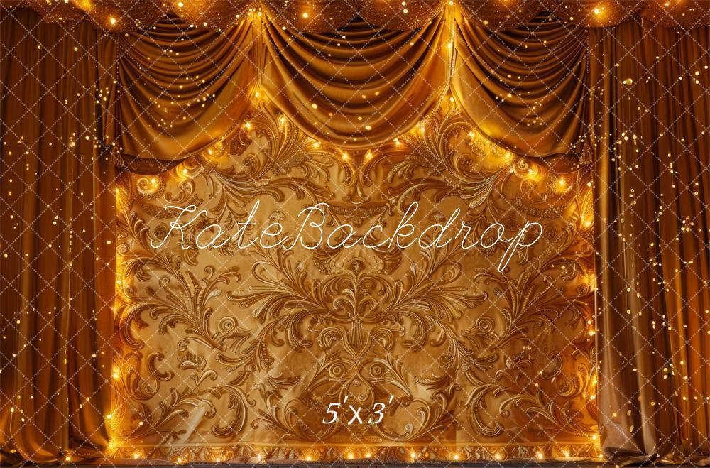 Kate Golden Curtain Carved Wall Backdrop Designed by Mini MakeBelieve