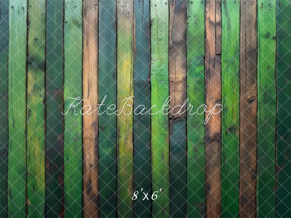 FONDO DE TABLONES DE MADERA VERDE Diseñado por Mini MakeBelieve