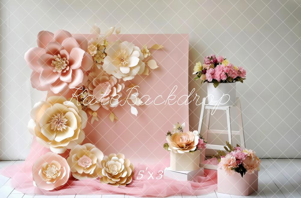 Kate Spring Floral Pink Arch Backdrop Designed by Patty Roberts