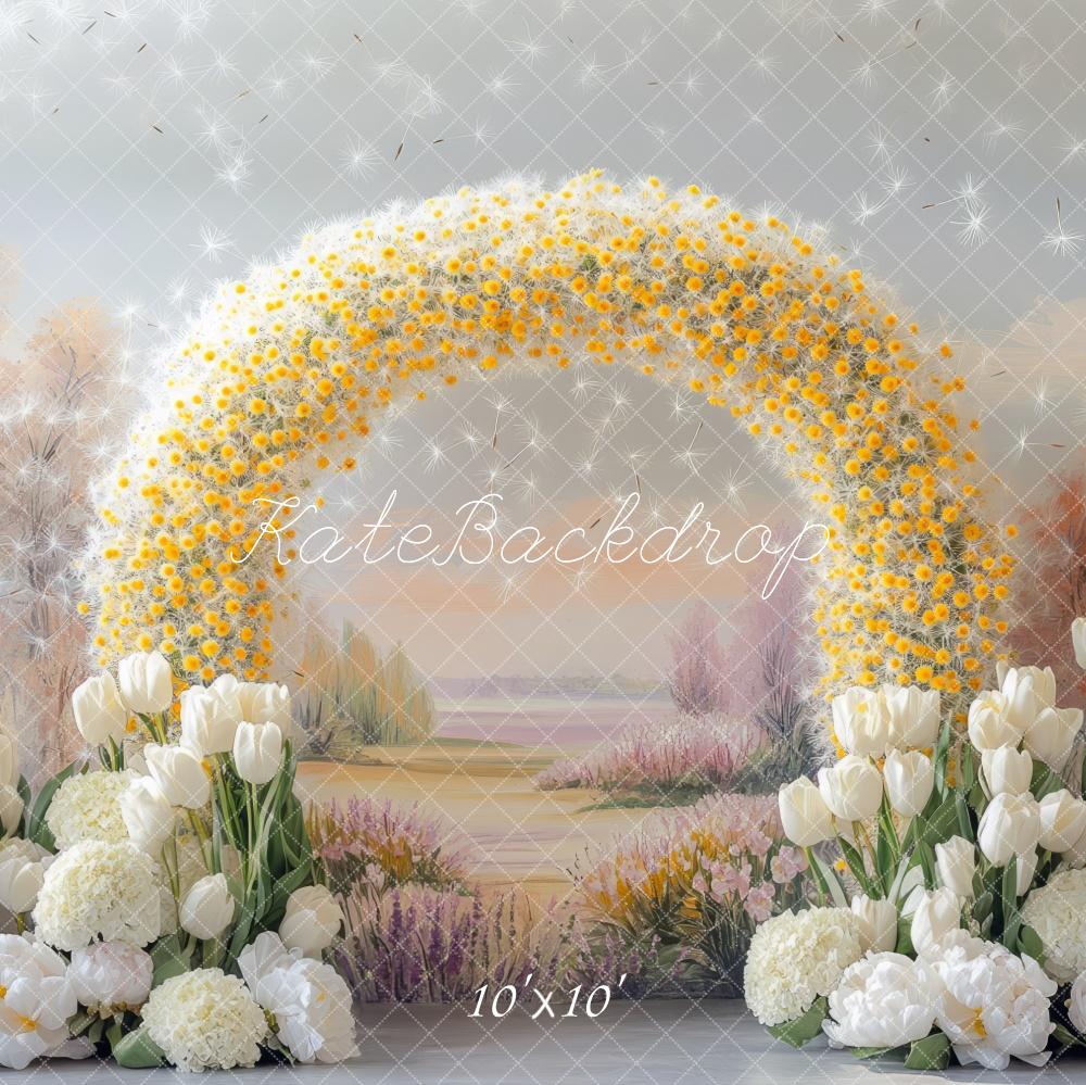 Kate Spring Flower Arch Tulip Garden Backdrop Designed by Mini MakeBelieve