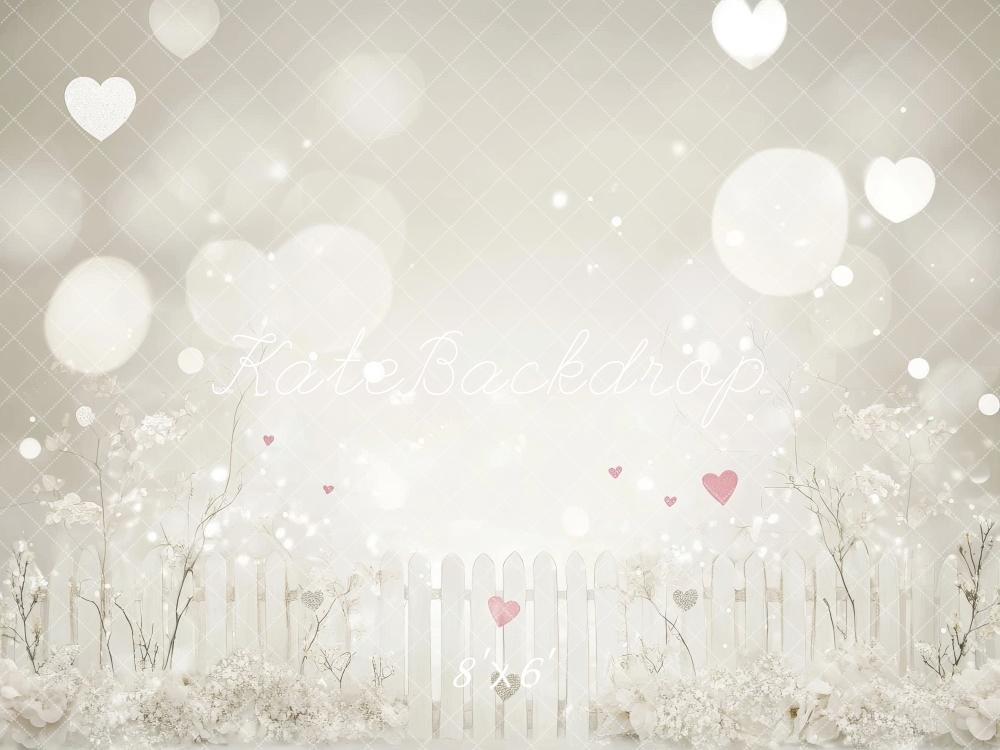 Kate Valentine Bokeh Blossoms Hearts Backdrop Designed by Lidia Redekopp