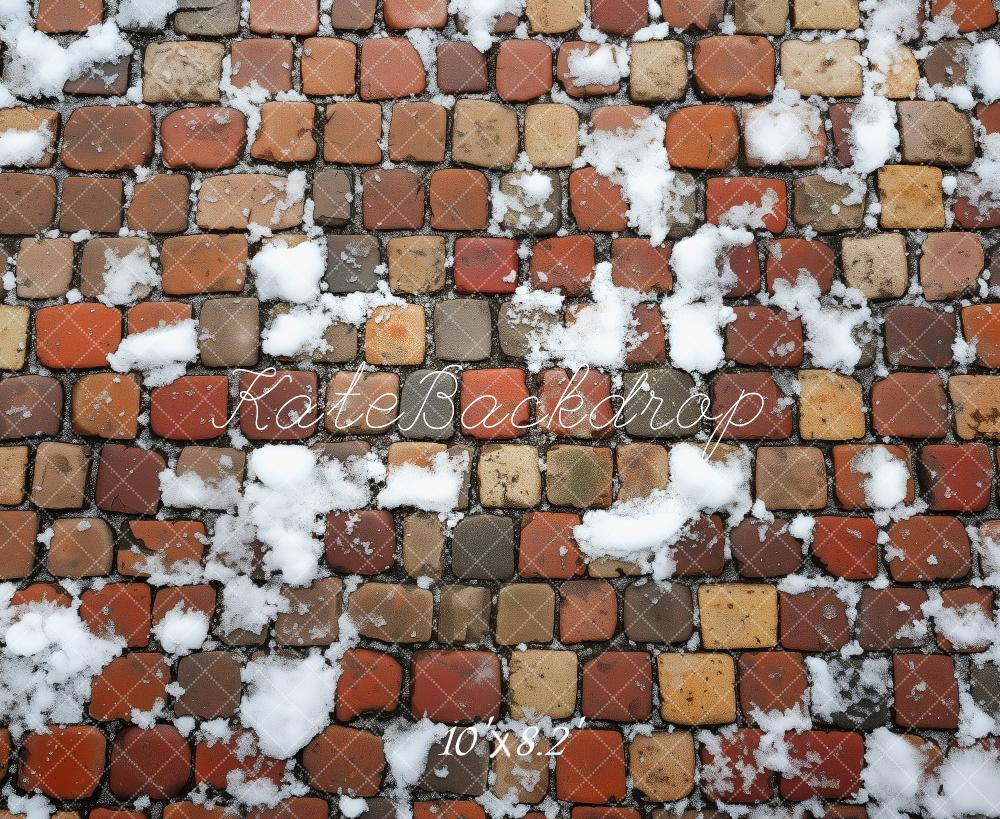 Kate Winter Stone Snow Floor Backdrop Designed by Patty Roberts