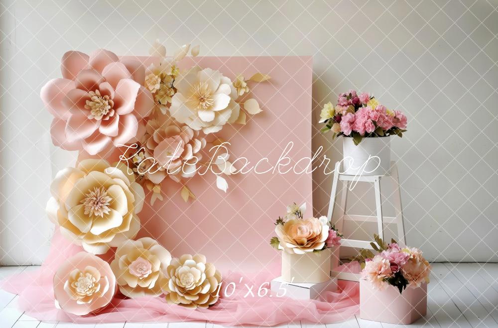 Kate Spring Floral Pink Arch Backdrop Designed by Patty Roberts