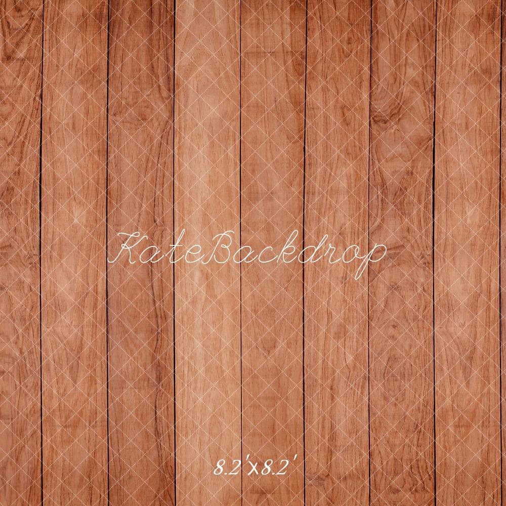 Kate Orange Wooden Grain Floor Backdrop Designed by Kate Image