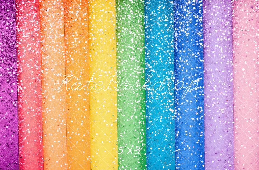 Kate Rainbow Glitter Gradient Backdrop Designed by Patty Roberts