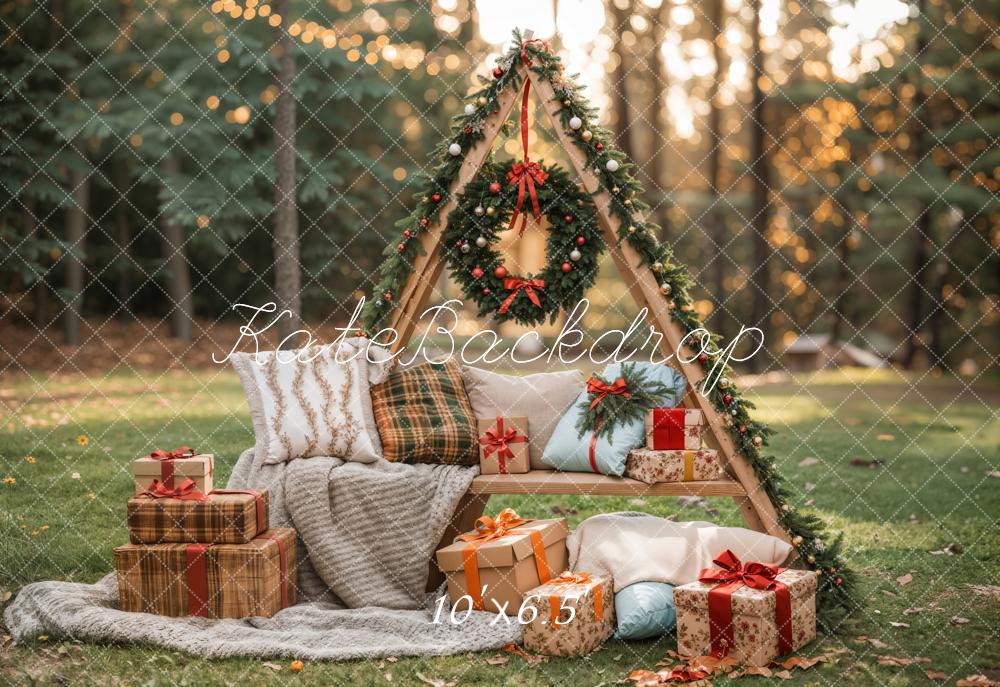 Kate Christmas Gifts Outdoor Gifts Pillow Backdrop Designed by Emetselch