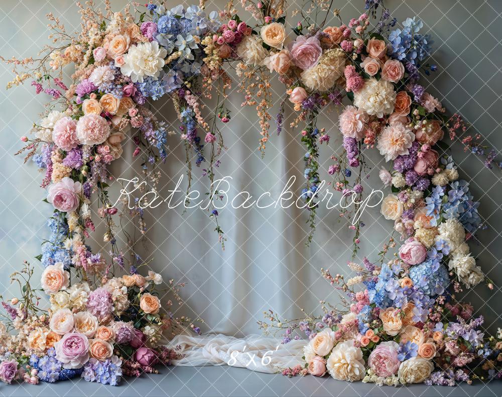 Kate Spring Flower Arch Pastel Wedding Backdrop Designed by Emetselch