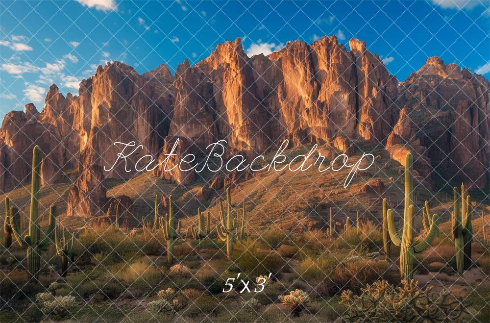 Kate Desert Mountain Cactus Landscape Backdrop Designed by Mini MakeBelieve