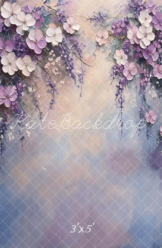 TEST Kate Fine Art Purple Floral Pastel Backdrop Designed by Emetselch