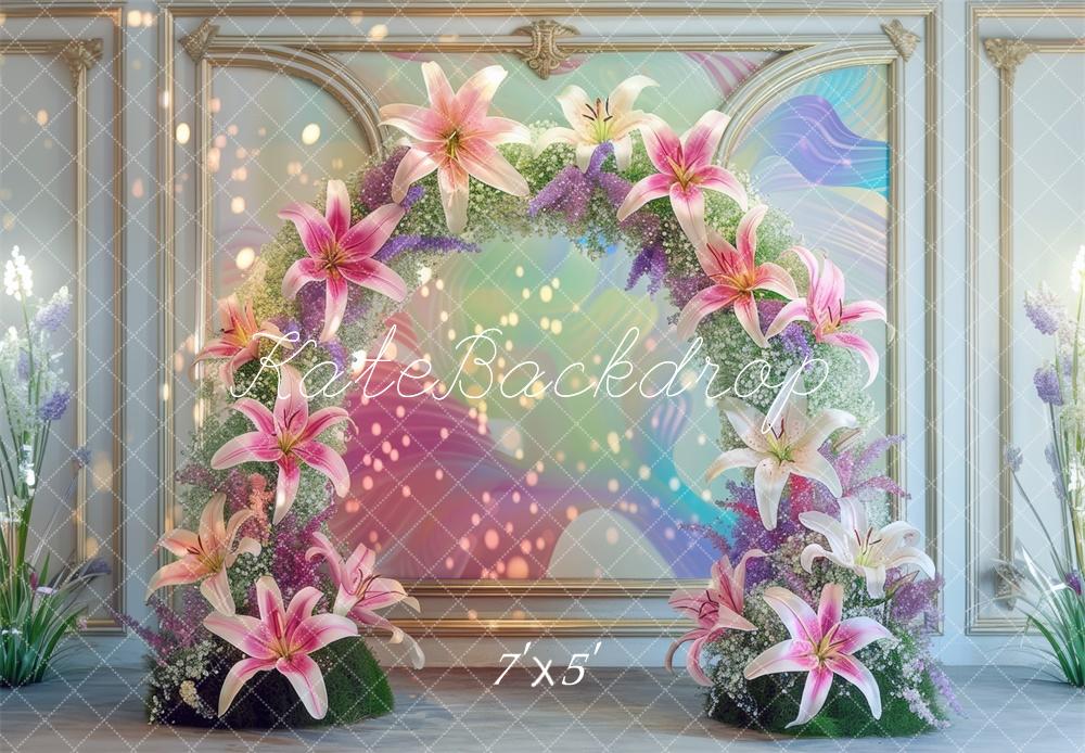 Flower Arch Bokeh Retro Foto Achtergrond Designed by Mini MakeBelieve