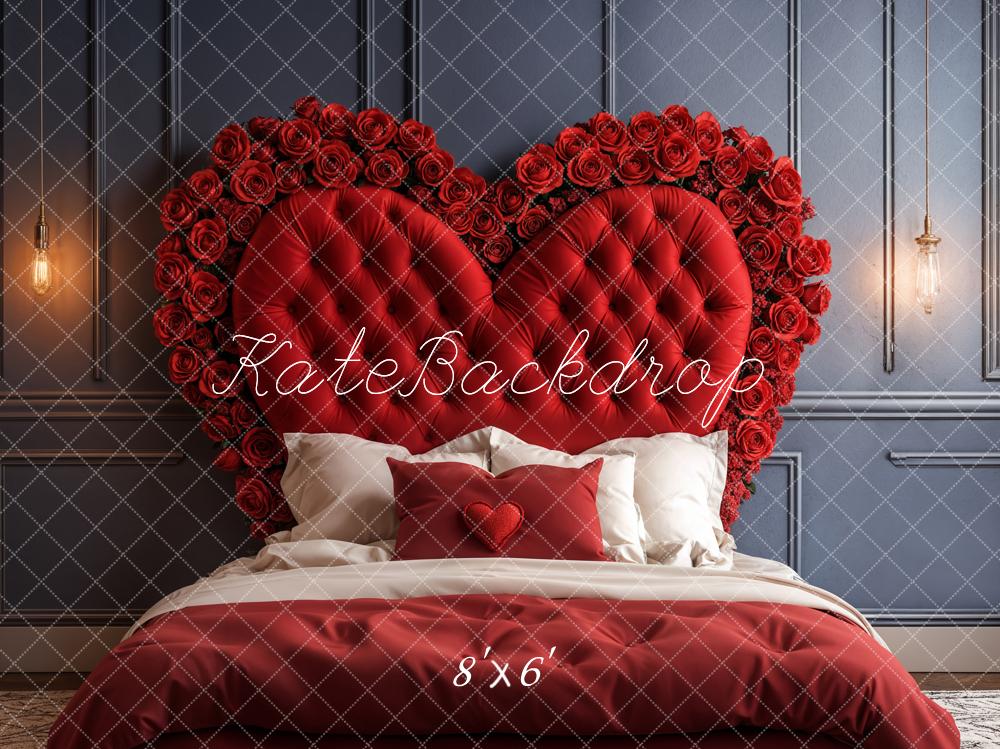 Kate Headboard Romantic Red Heart Backdrop Designed by Emetselch