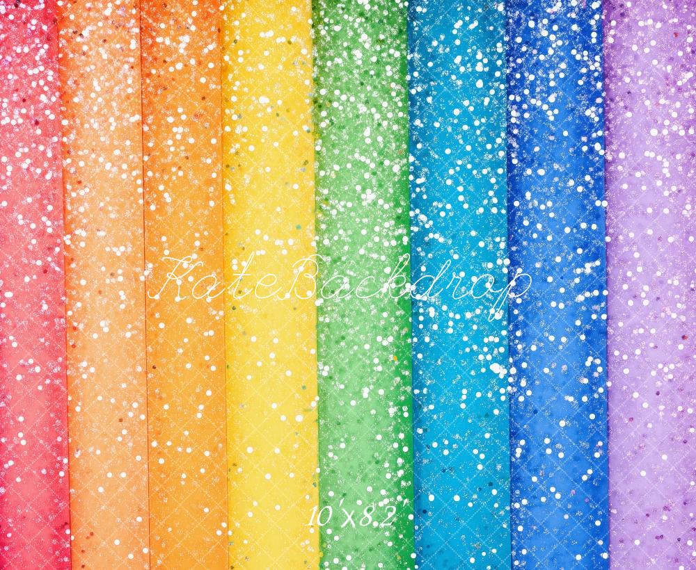 Kate Rainbow Glitter Gradient Backdrop Designed by Patty Roberts