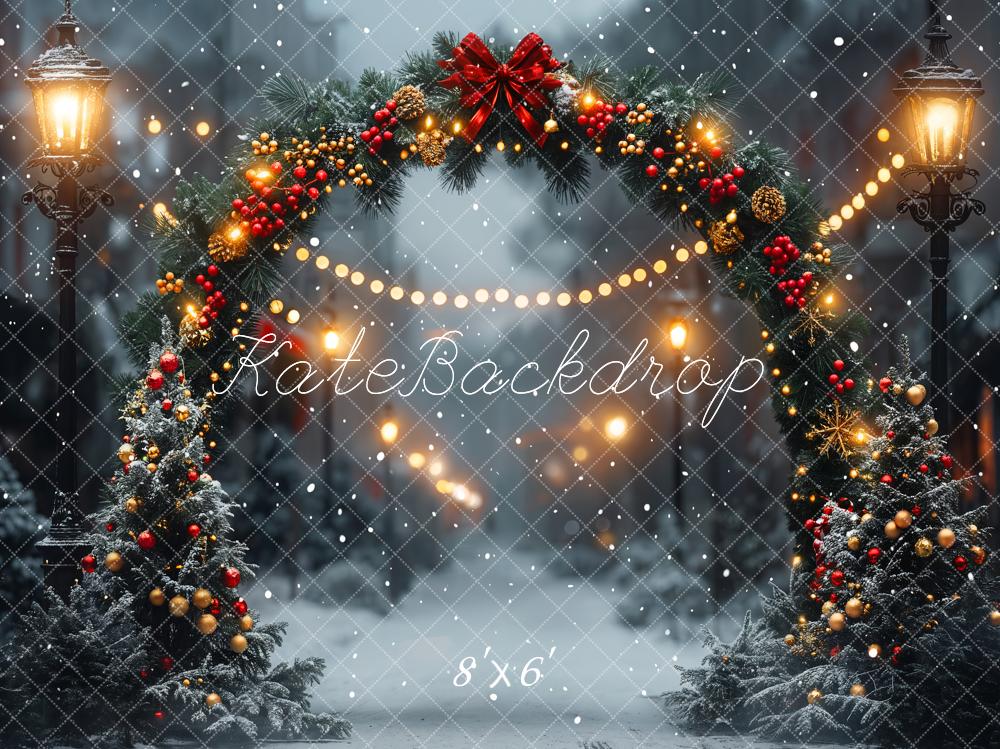 Fondo de Navidad de Invierno de Arco de Calle diseñado por Emetselch