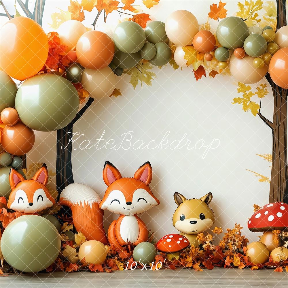 Fondo para pastel de smash de otoño zorro Diseñado por Patty Roberts