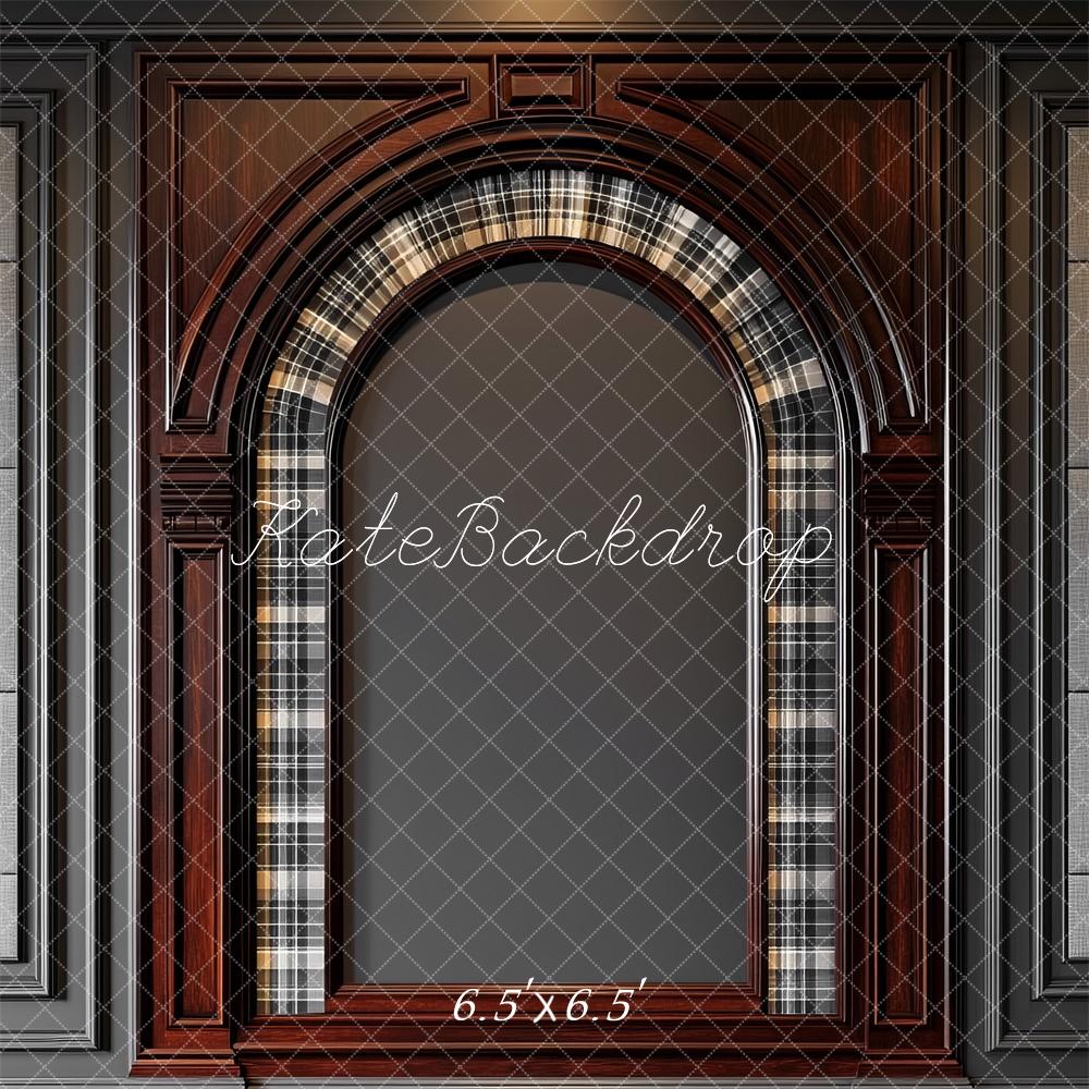 Kate Father's Day Elegant Plaid Archway Backdrop Designed by Mini MakeBelieve