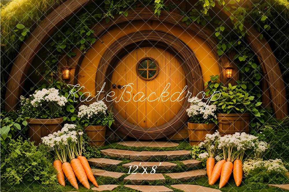 Easter Hobbit House Forest Foto Achtergrond Designed by Emetselch