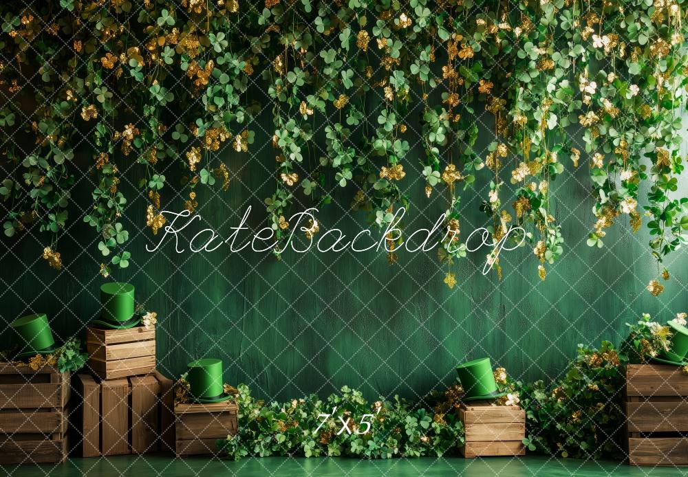 TEST Kate St. Patrick's Day Shamrock Rustic Backdrop Designed by Patty Roberts