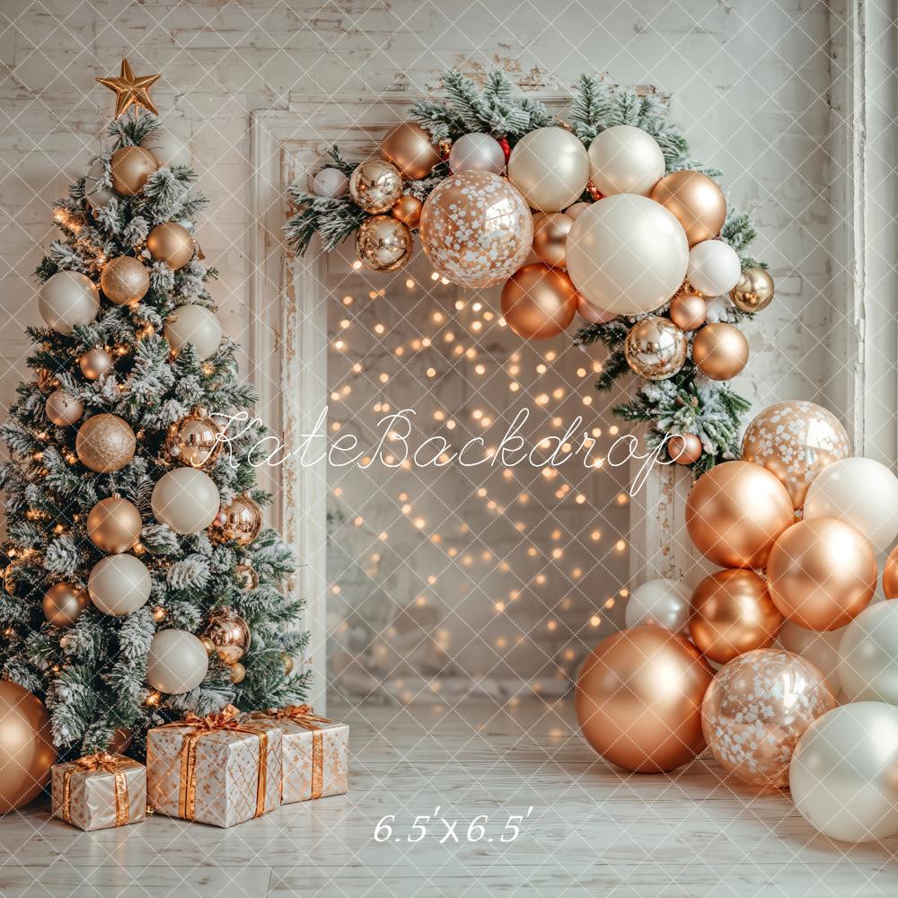 Kate Christmas Tree Balloon Arch Door Backdrop Designed by Emetselch