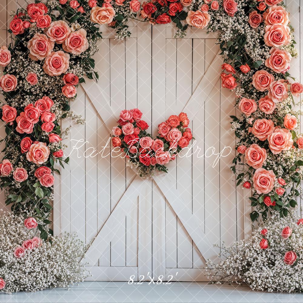 Valentine Flower Arch Rustieke Bruiloft Foto Achtergrond Designed by Emetselch