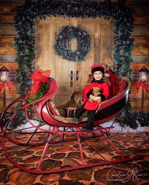 Katebackdrop£ºKate Holiday Door Christmas Wreath Backdrop designed by Arica Kirby