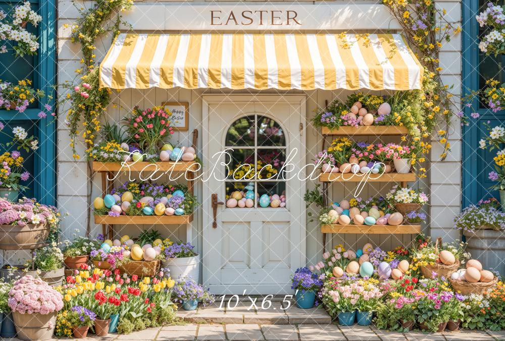 Kate Easter Floral Eggs Door Shop Backdrop Designed by Emetselch