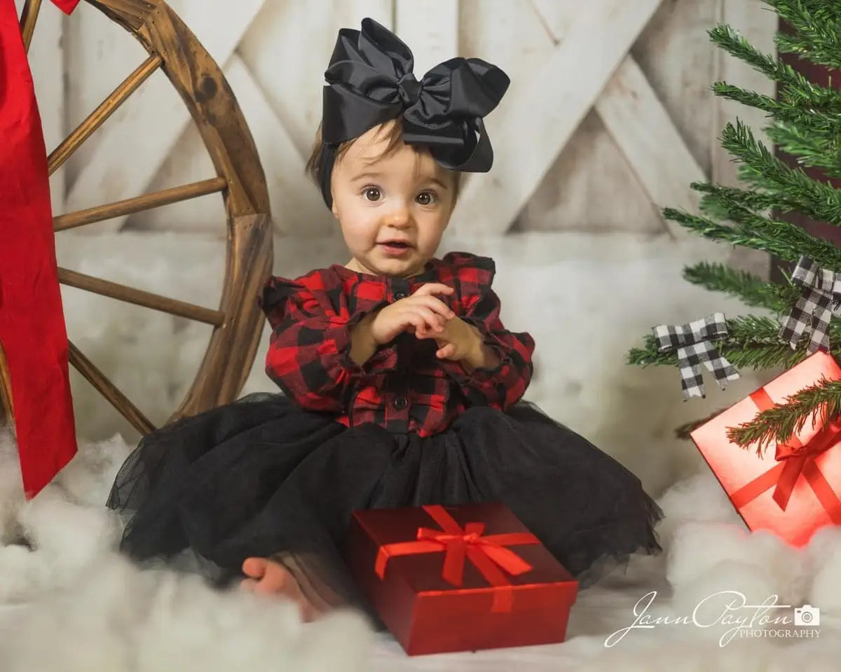 Kate Christmas Tree Backdrop White Barn Door Designed by Emetselch