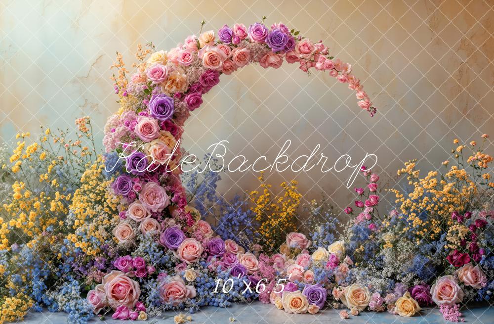 Kate Mother's Day Flower Arch Floral Moon Backdrop Designed by Emetselch