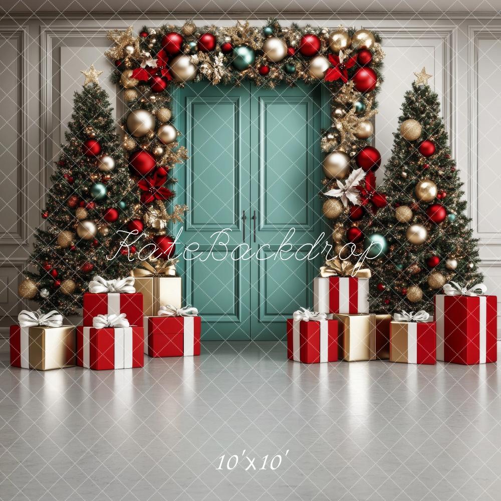 Kate Christmas Tree Garland Door Gifts Backdrop Designed by Lidia Redekopp